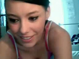 m76 - Gorgeous brunette gets naked on webcam