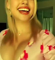 Cute Blonde Teen Big Tits Cleavage On Cam